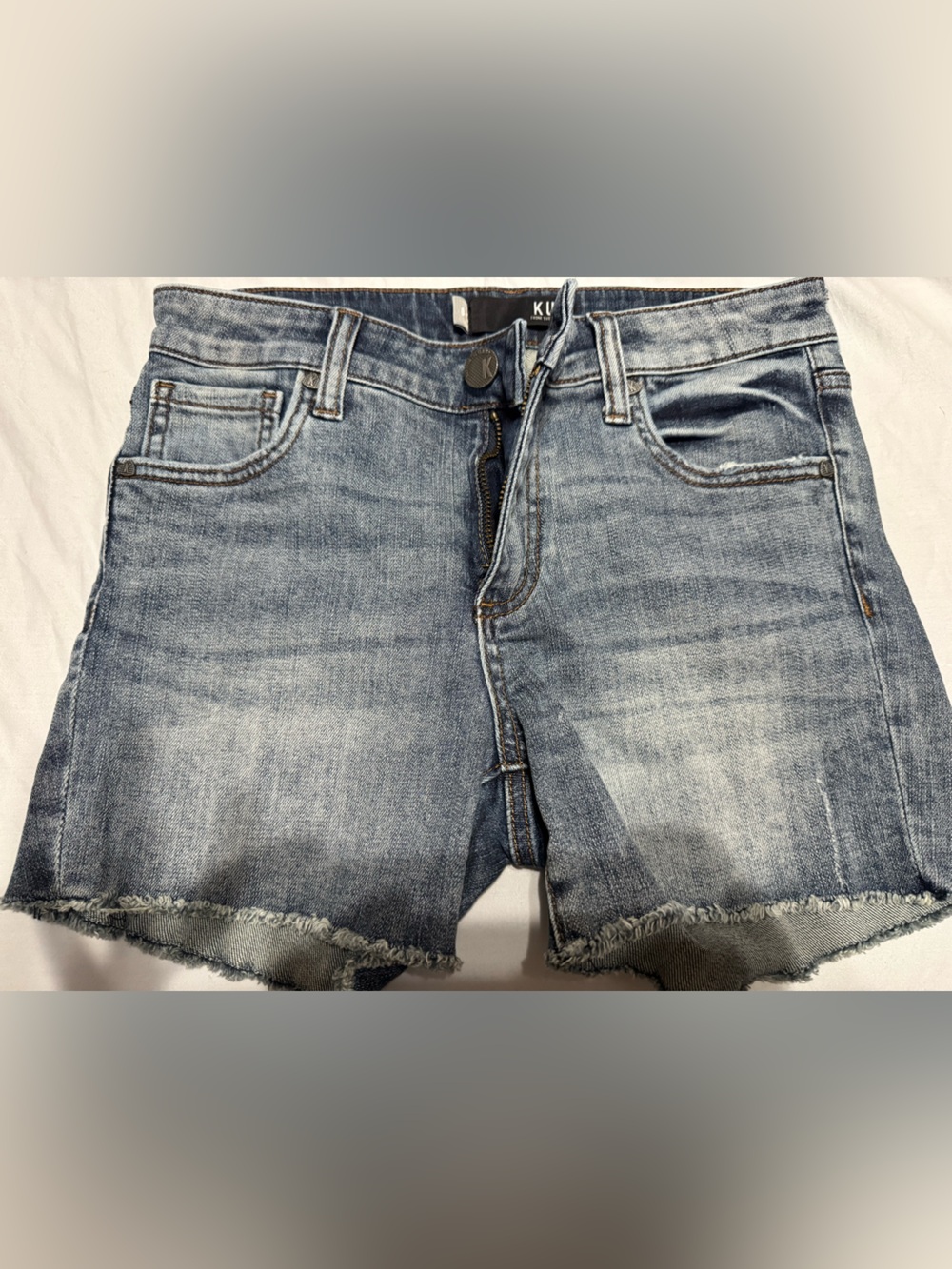 Kut from the Kloth Faded Blue Denim Cutoff Shorts
